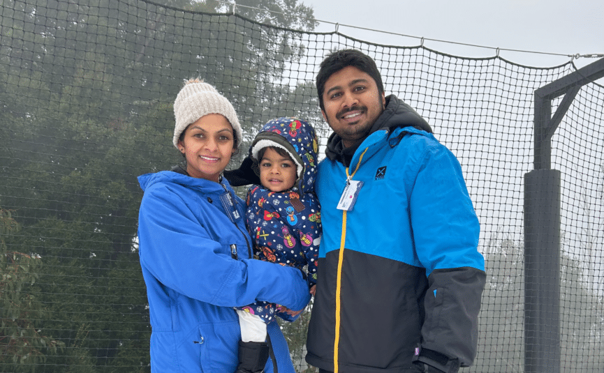 family at lake mountain alpine resort